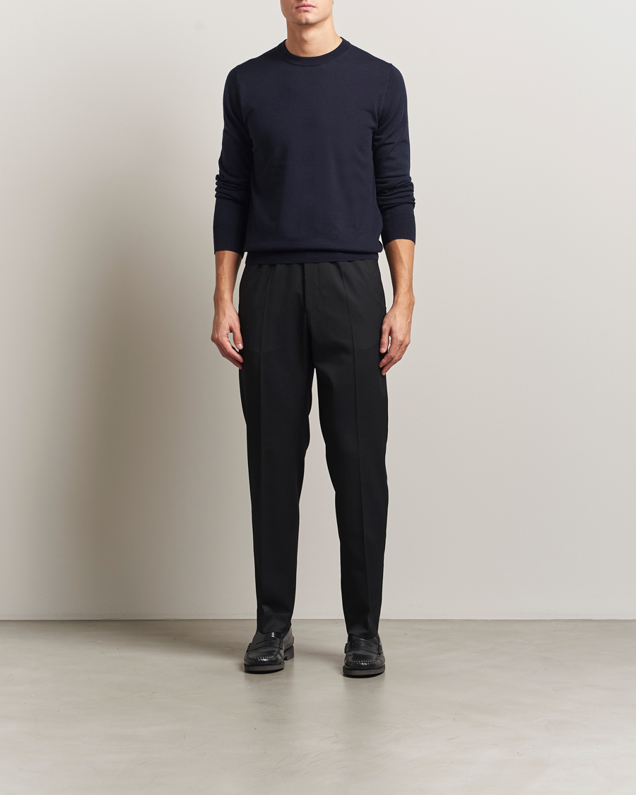 Men | Sweaters & Knitwear | Filippa K | Merino Round Neck Sweater Navy
