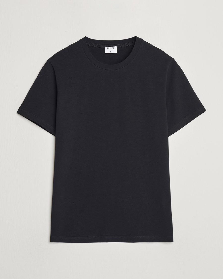 Men | T-Shirts | Filippa K | Soft Lycra Tee Black