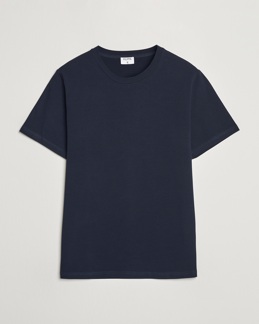Men | T-Shirts | Filippa K | Soft Lycra Tee Navy
