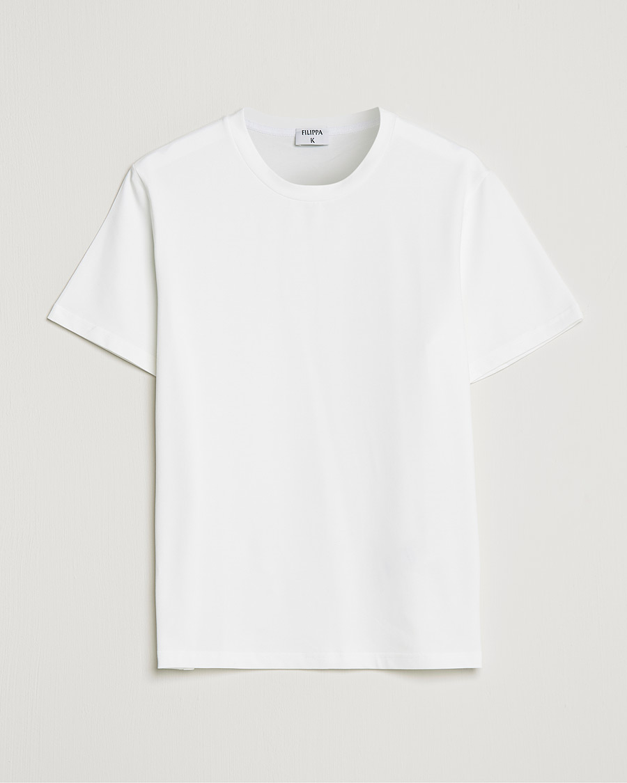 Men | White t-shirts | Filippa K | Soft Lycra Tee White