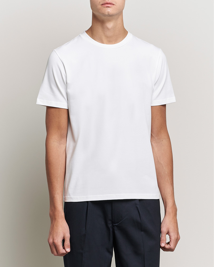 Men | White t-shirts | Filippa K | Soft Lycra Tee White