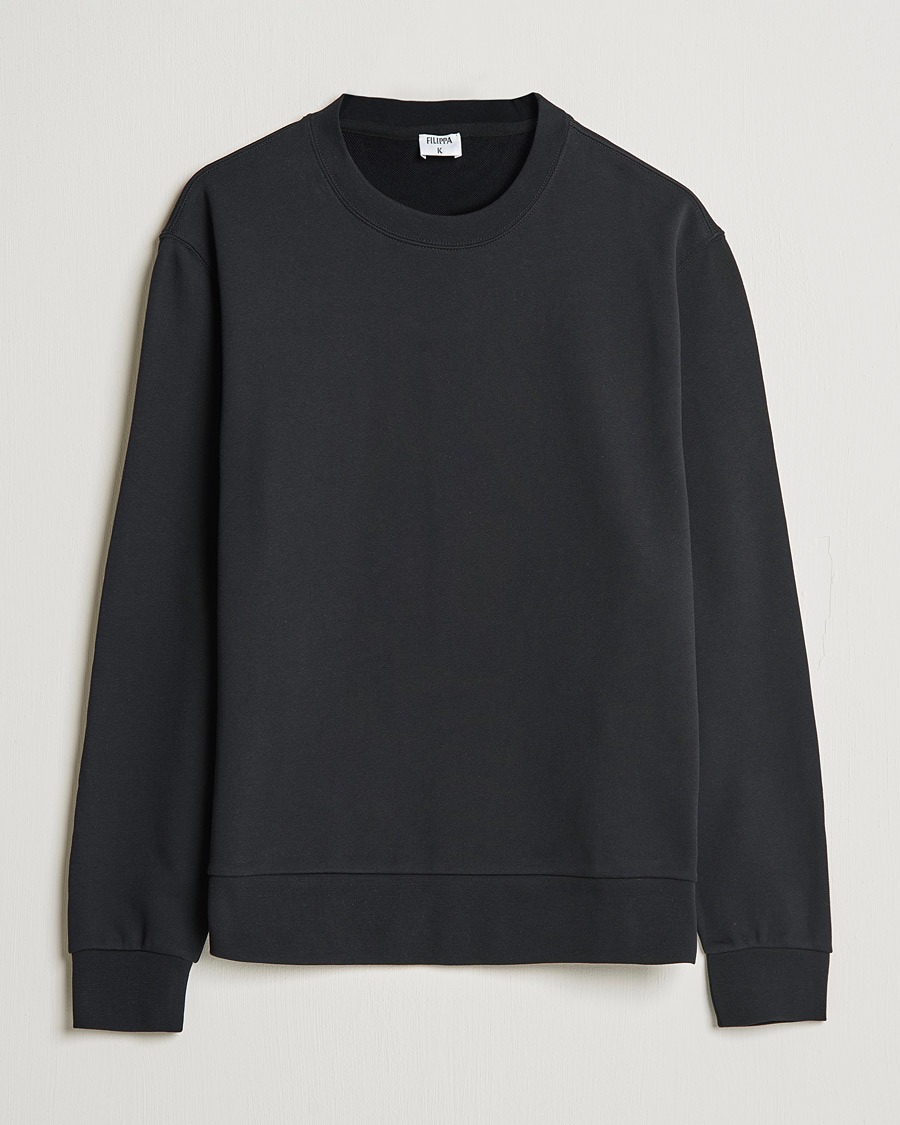 Men | Sweaters & Knitwear | Filippa K | Gustaf Cotton Sweatshirt Black