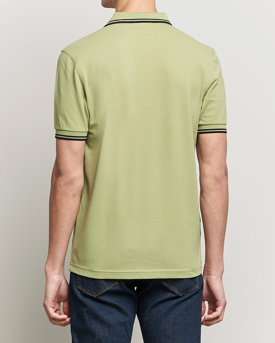 Men | Polo Shirts | Fred Perry | Twin Tip Polo Sage Green 
