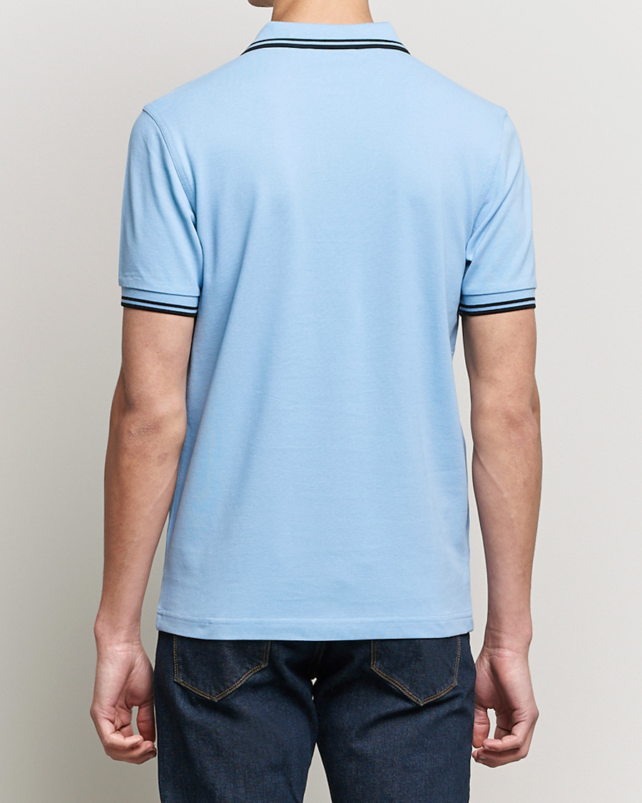 Men | Polo Shirts | Fred Perry | Twin Tip Polo Sky Blue Black