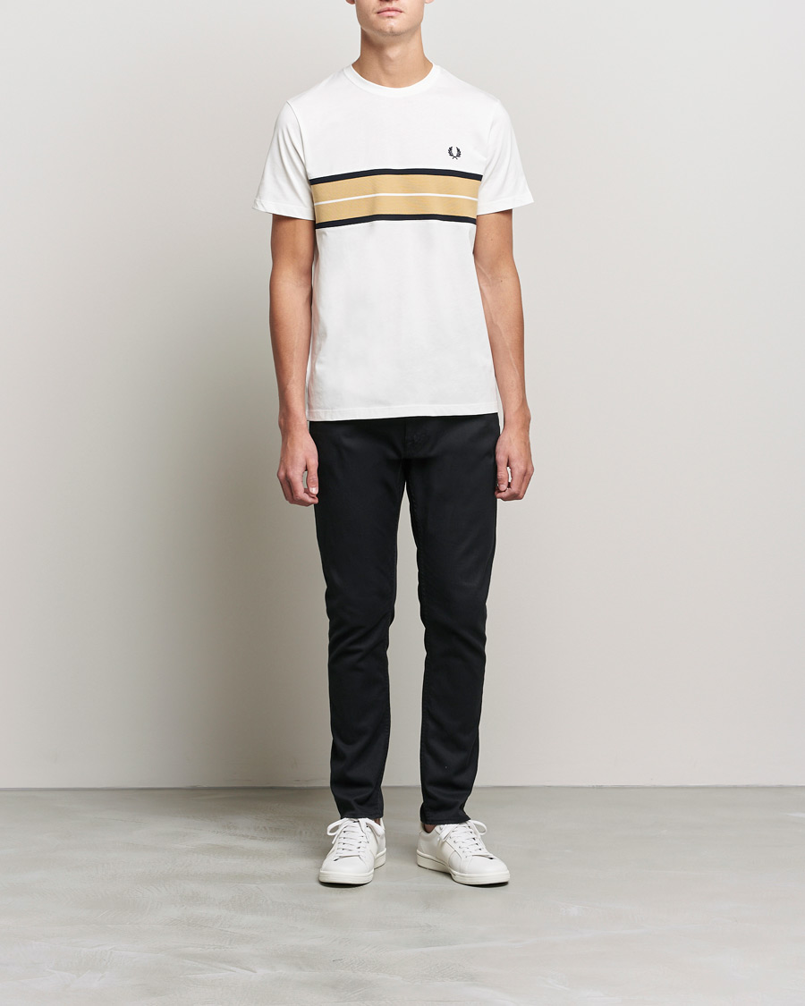 Men |  | Fred Perry | Tram Line Pannel Tee Snow White