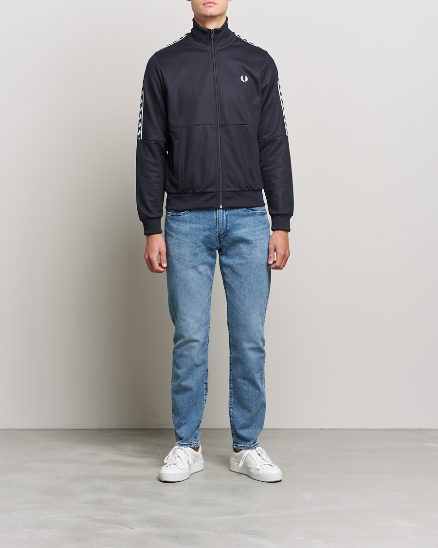Men |  | Fred Perry | Pannel Taped Track Jacket Navy
