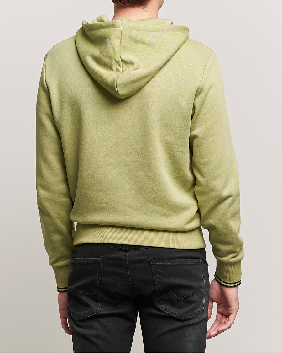 Men | Sweaters & Knitwear | Fred Perry | Tipped Hooded Sweatshirt Sage Green 