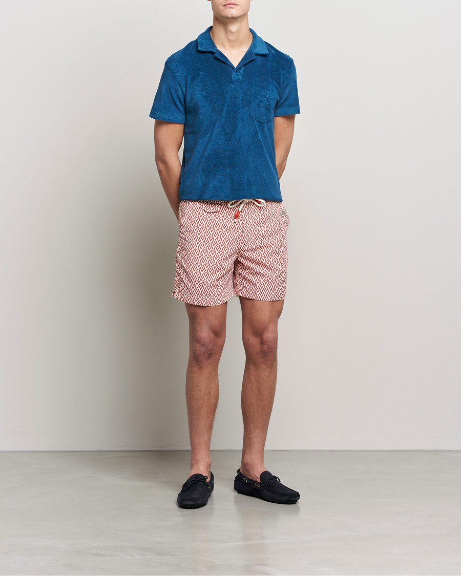 Men | Polo Shirts | Orlebar Brown | Terry Polo Oceanic Blue