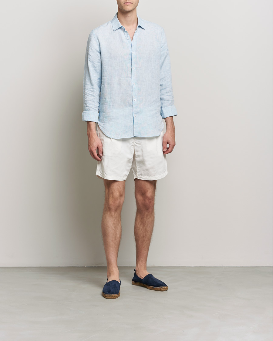 Men |  | Orlebar Brown | Searose Linen/Cotton Shorts White Sand