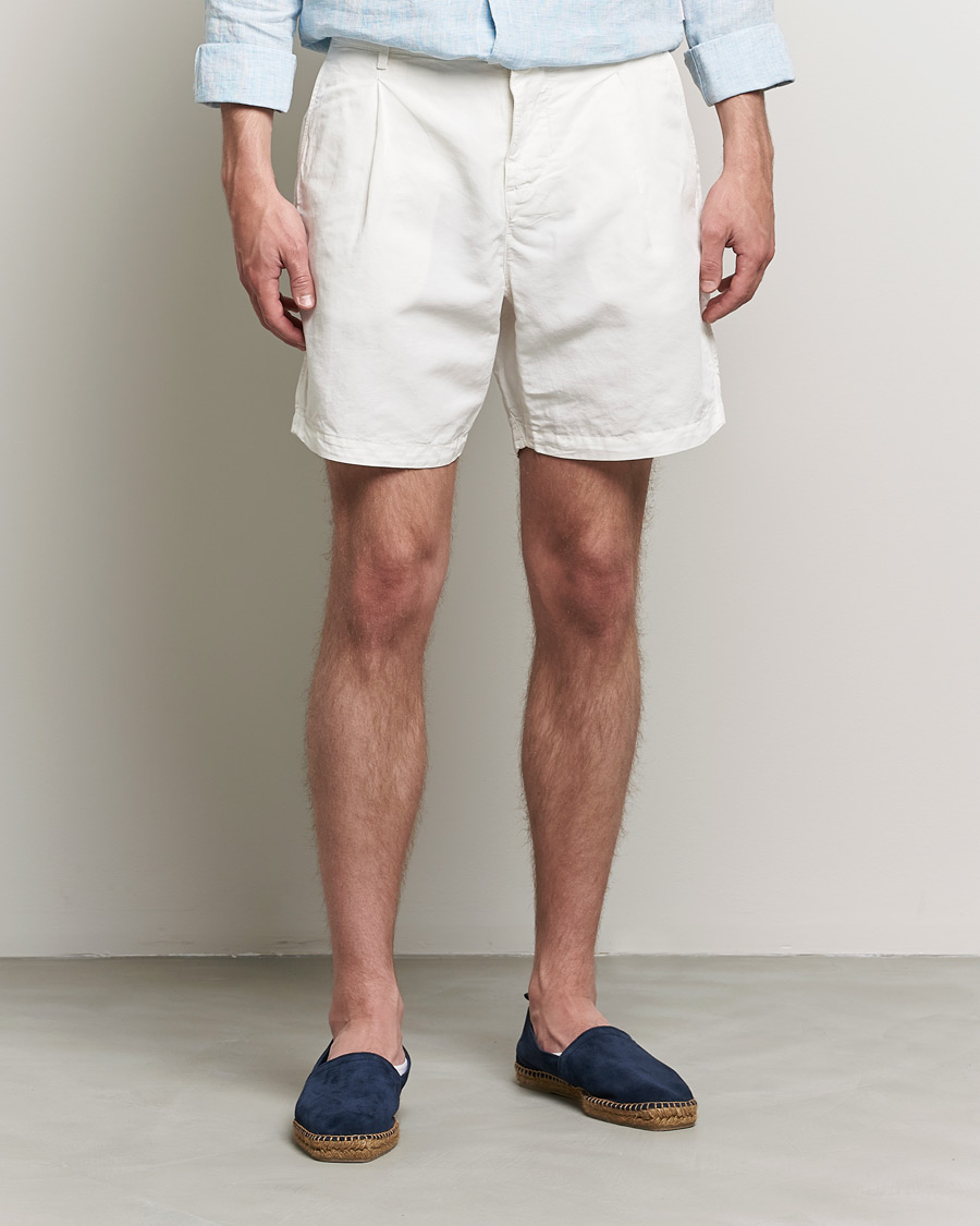 Men | Chino Shorts | Orlebar Brown | Searose Linen/Cotton Shorts White Sand