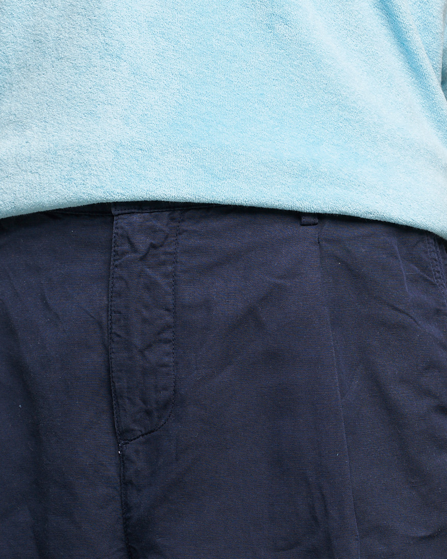 Men | Trousers | Orlebar Brown | Dunmore Linen/Cotton Trousers Night Iris