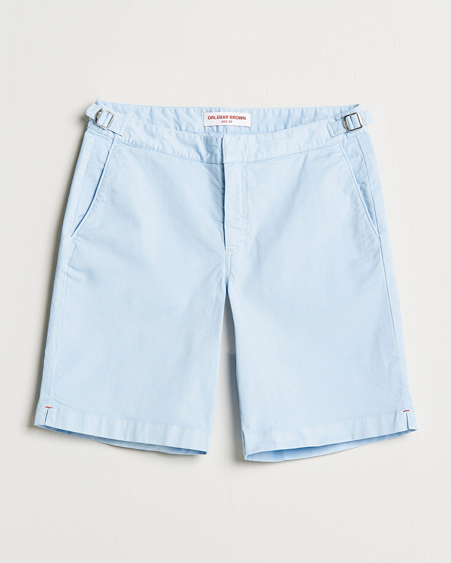 Men | Shorts | Orlebar Brown | Dane Cotton Twill Shorts Ice Blue