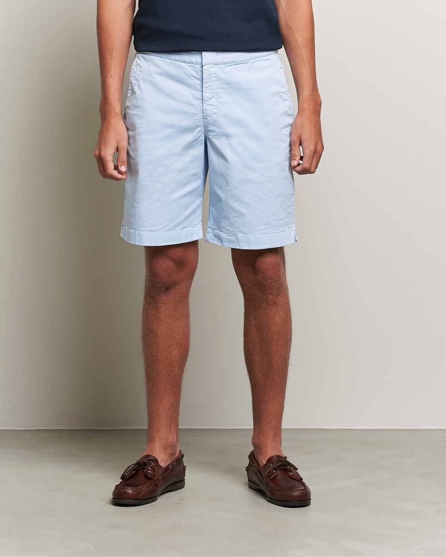 Men | Shorts | Orlebar Brown | Dane Cotton Twill Shorts Ice Blue