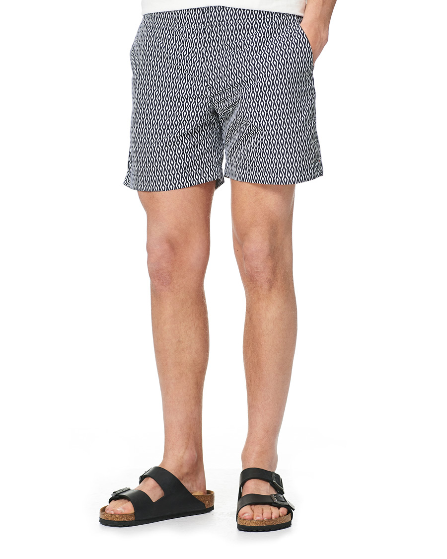 Men | Swimwear | Orlebar Brown | Bulldog Alado Printed Swimshorts Night Iris/White