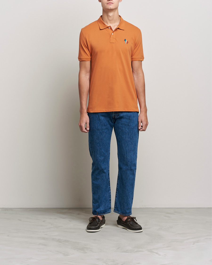 Men | Polo Shirts | PS Paul Smith | Regular Fit Zebra Polo Oranges