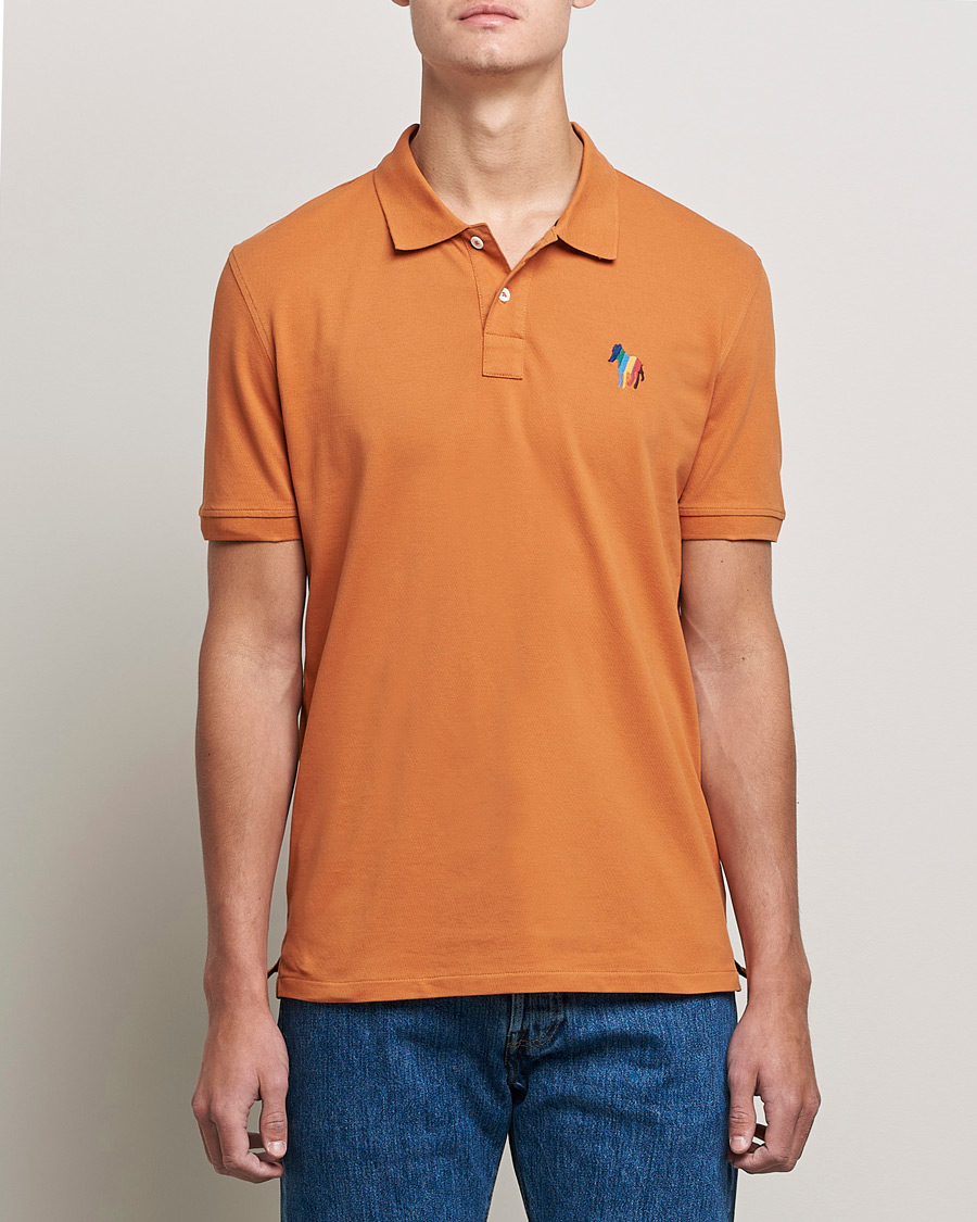 Men | Polo Shirts | PS Paul Smith | Regular Fit Zebra Polo Oranges