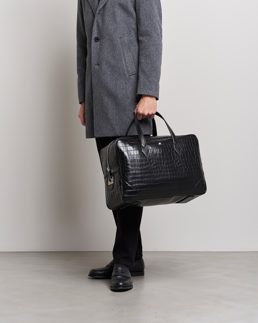 Men | Weekend Bags | Montblanc | Meisterstück Selection Leather Duffle Black