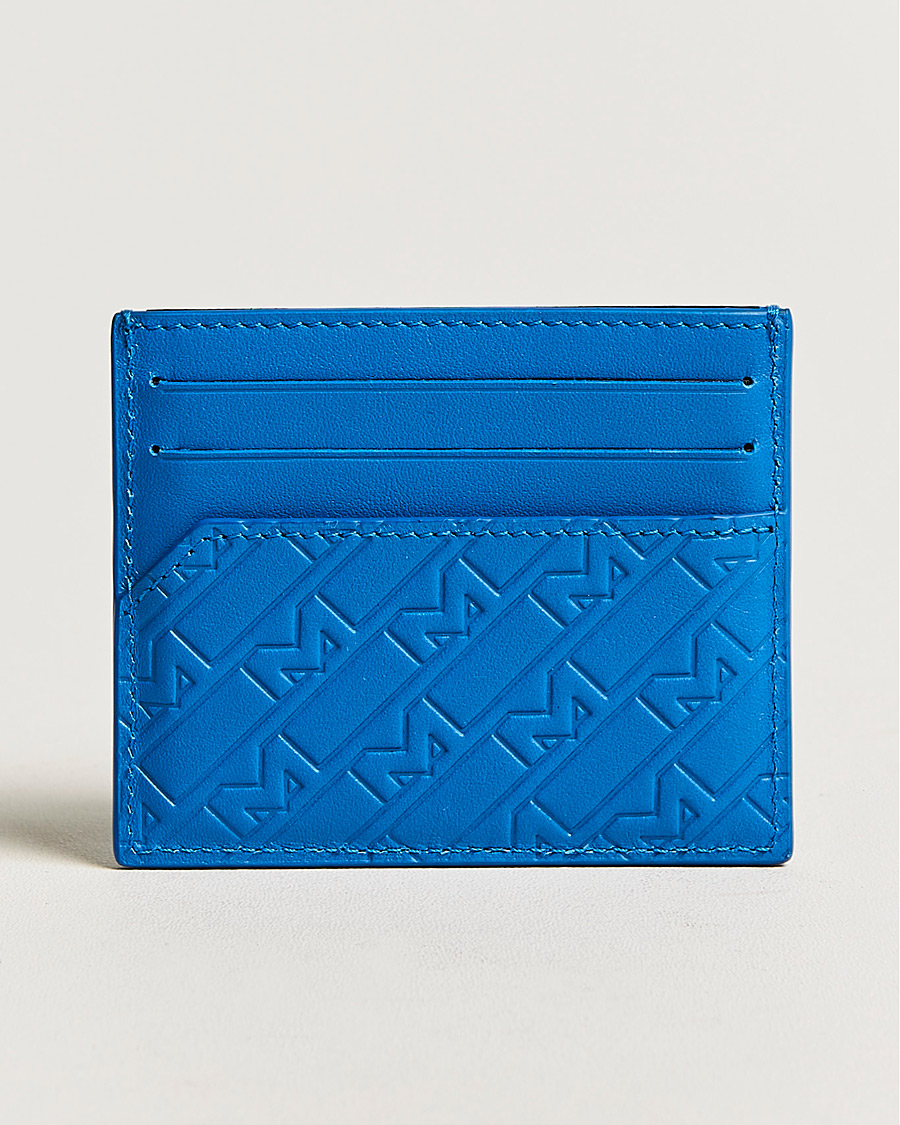 Men | Montblanc | Montblanc | M Gram Leather Card Holder 6cc Blue
