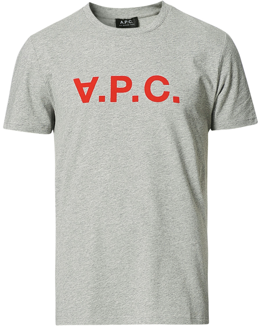 Men | T-Shirts | A.P.C. | VPC Neon Short Sleeve T-Shirt Heather Grey