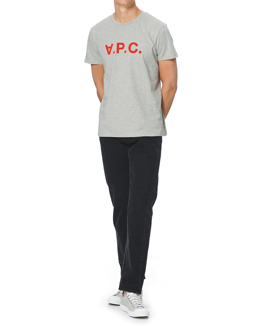 Men | T-Shirts | A.P.C. | VPC Neon Short Sleeve T-Shirt Heather Grey