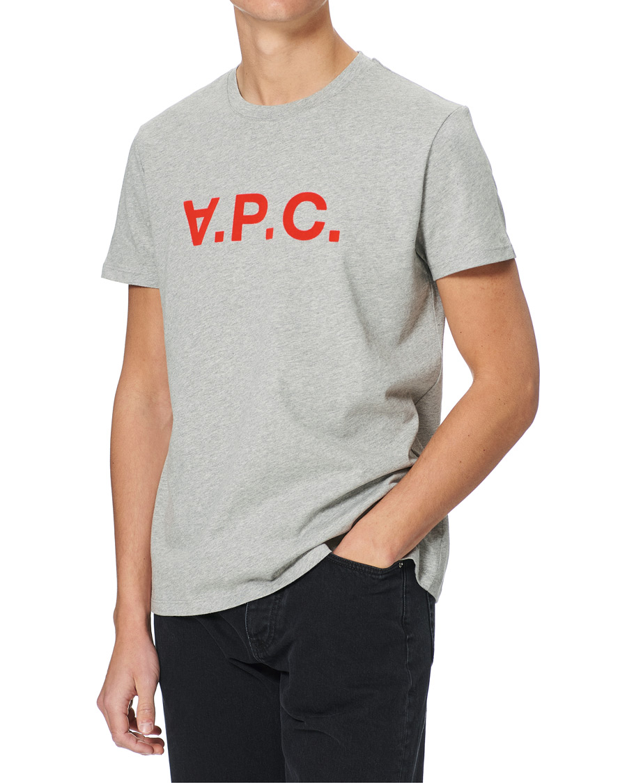 Men | T-Shirts | A.P.C. | VPC Neon Short Sleeve T-Shirt Heather Grey