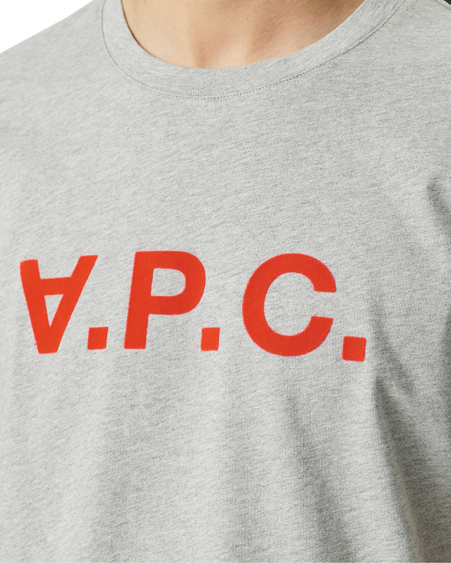 Men | T-Shirts | A.P.C. | VPC Neon Short Sleeve T-Shirt Heather Grey