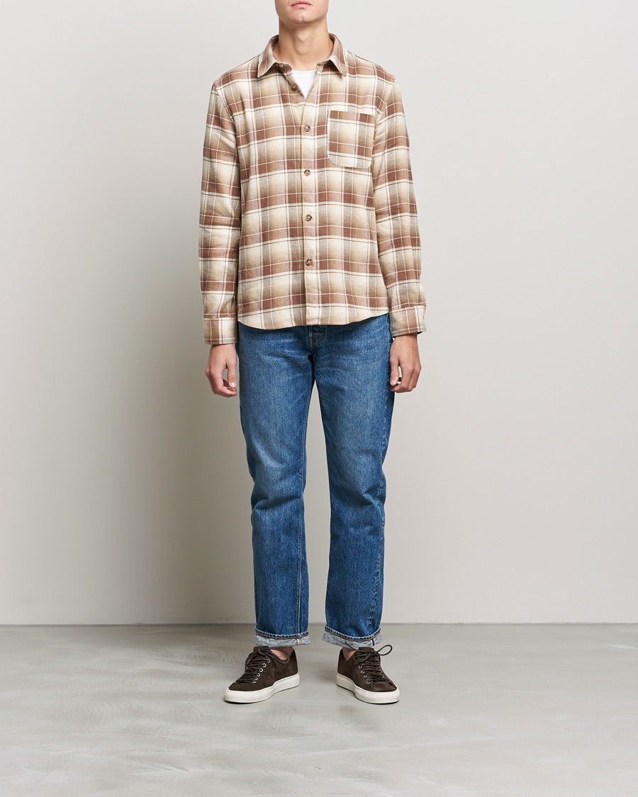 Men | Shirts | A.P.C. | Trek Overshirt Beige Check