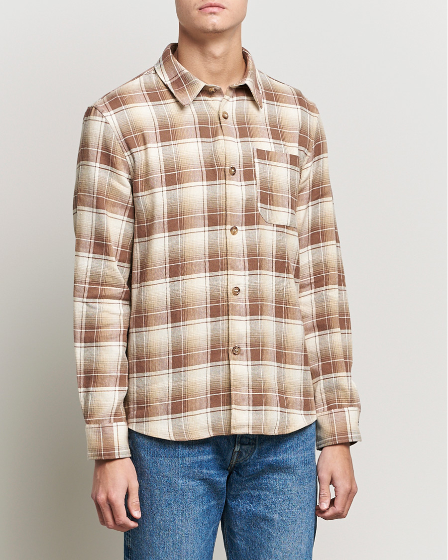 Men | Shirts | A.P.C. | Trek Overshirt Beige Check