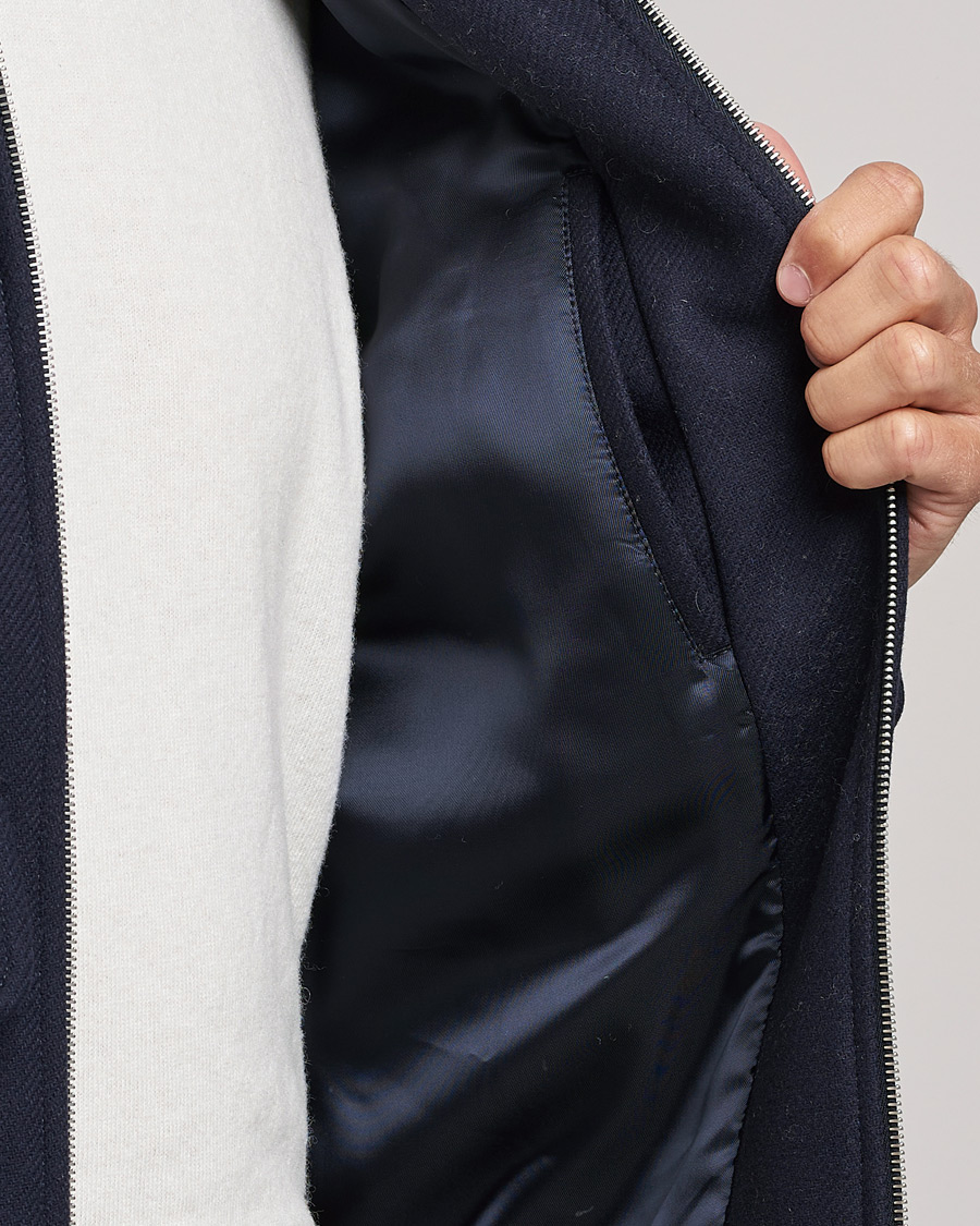 Men | Coats & Jackets | A.P.C. | Ben Shearling Bomber Jacket Navy