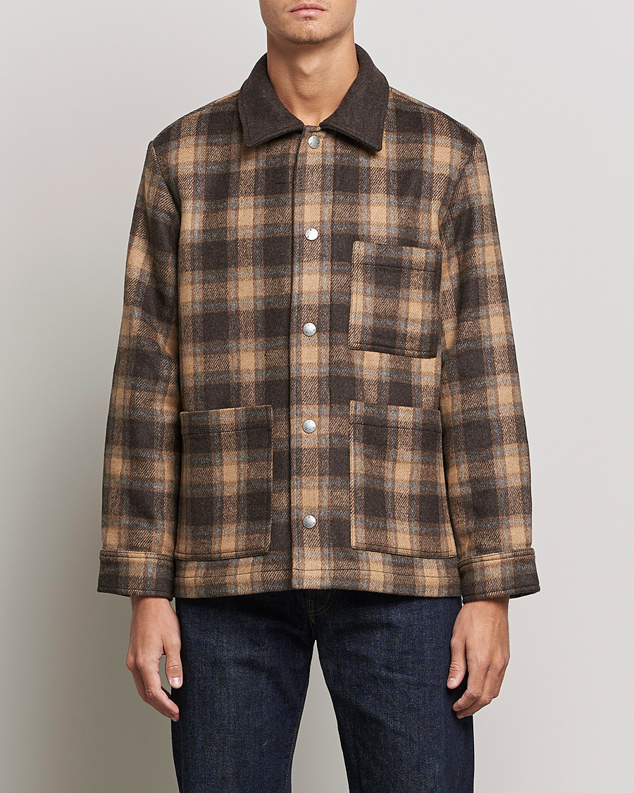 Men | Shirt Jackets | A.P.C. | Emile Shirt Jacket Brown Check