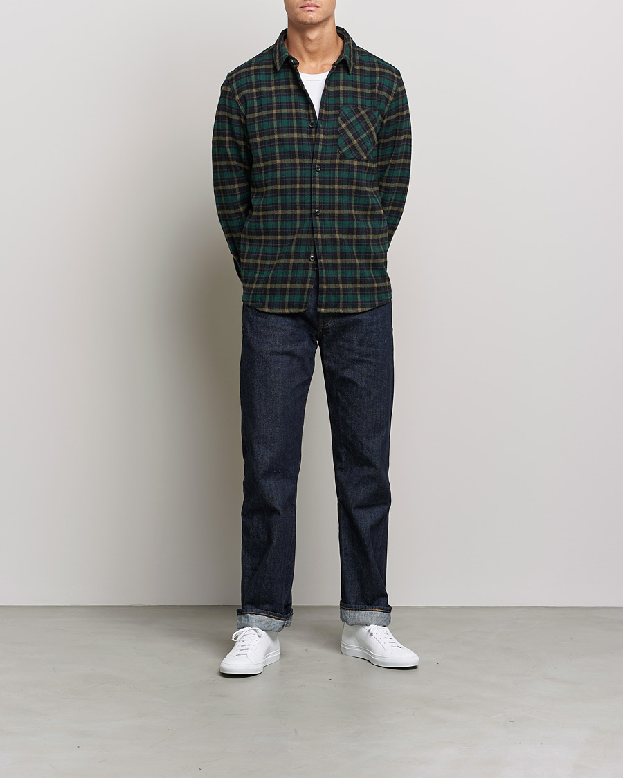 Men | Shirts | A.P.C. | Trek Overshirt Navy Check
