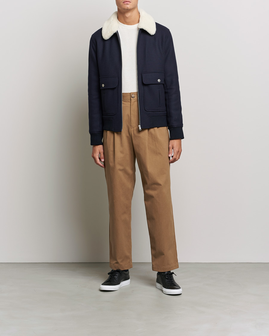 Men | Trousers | A.P.C. | Eddy Pleated Chinos Tobacco