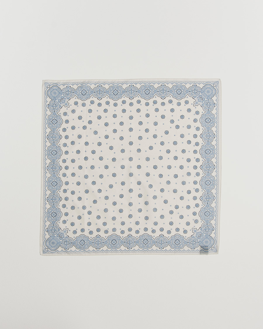 Men | Amanda Christensen Cotton Voilé Printed Medallion Bandana Cream | Amanda Christensen | Cotton Voilé Printed Medallion Bandana Cream