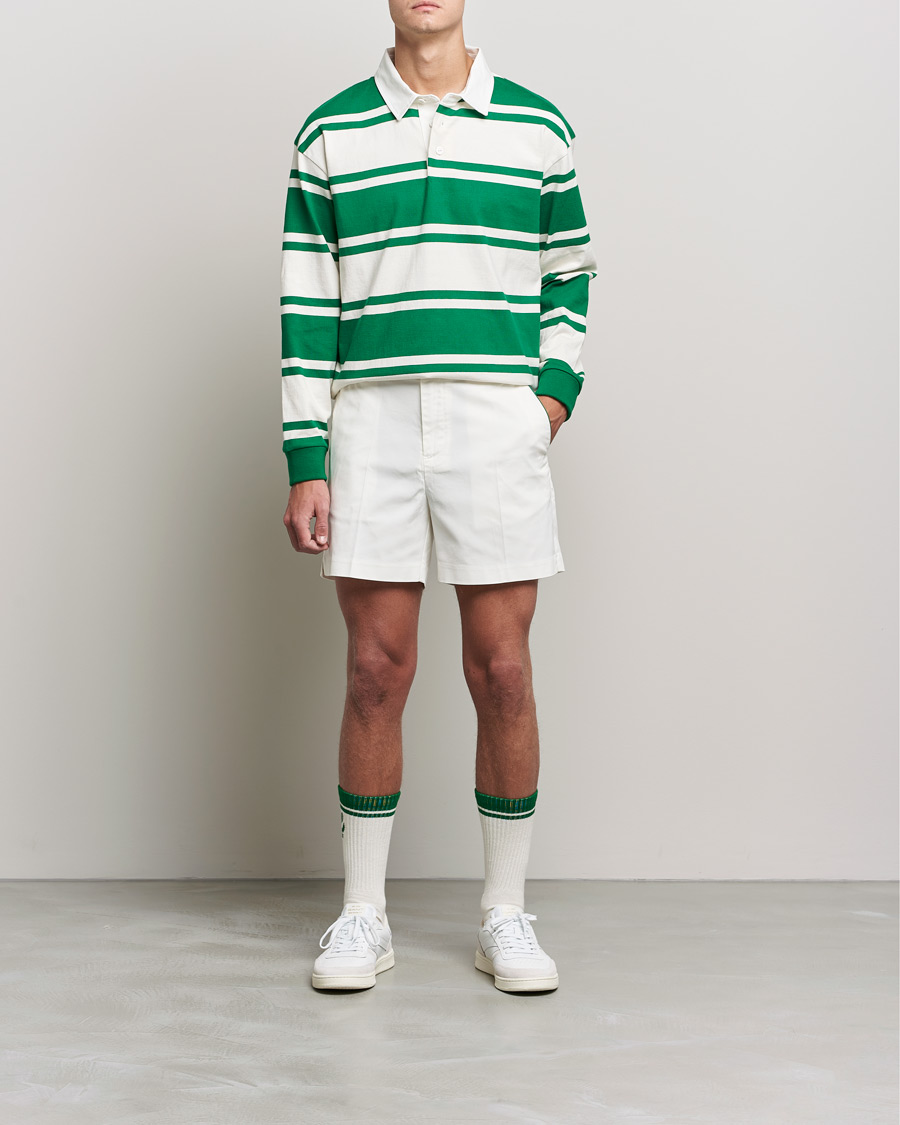Men | Sweaters & Knitwear | GANT | Barstriped Heavy Rugger Green/White