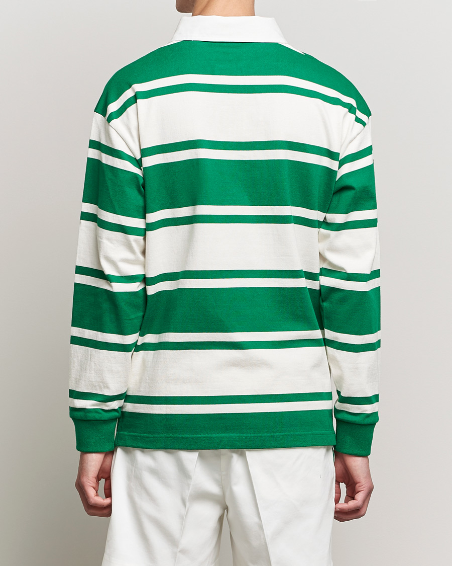 Men | Sweaters & Knitwear | GANT | Barstriped Heavy Rugger Green/White