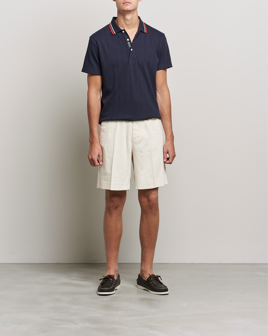 Men | Polo Shirts | GANT | Structued Knitted Polo Evening Blue