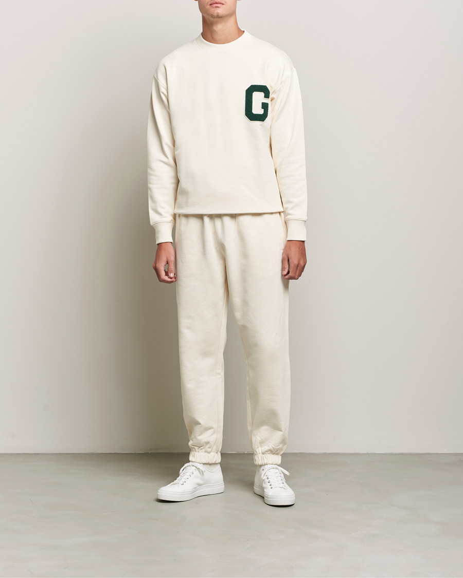 Men | Trousers | GANT | College G Sweatpants Creme