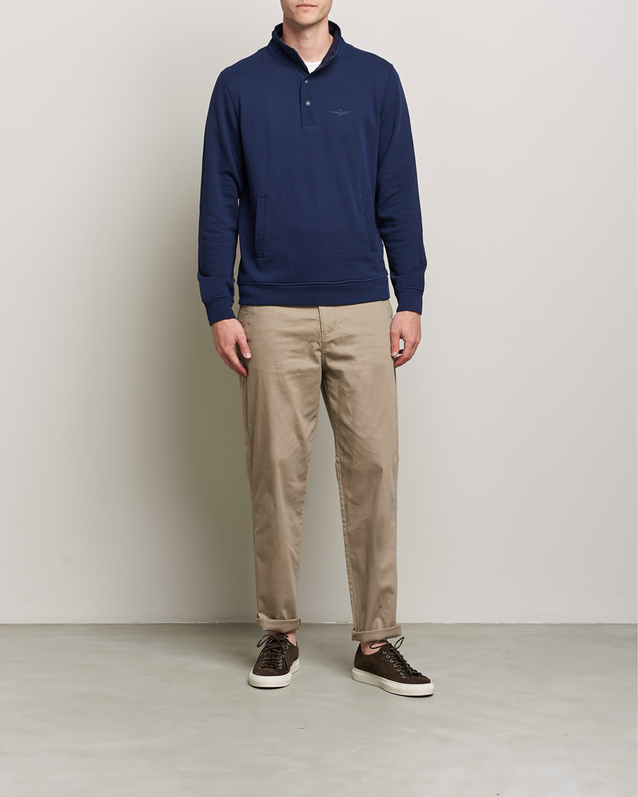 Men | Sweaters & Knitwear | Aeronautica Militare | Felpa High Neck Sweatshirt Blu Navy