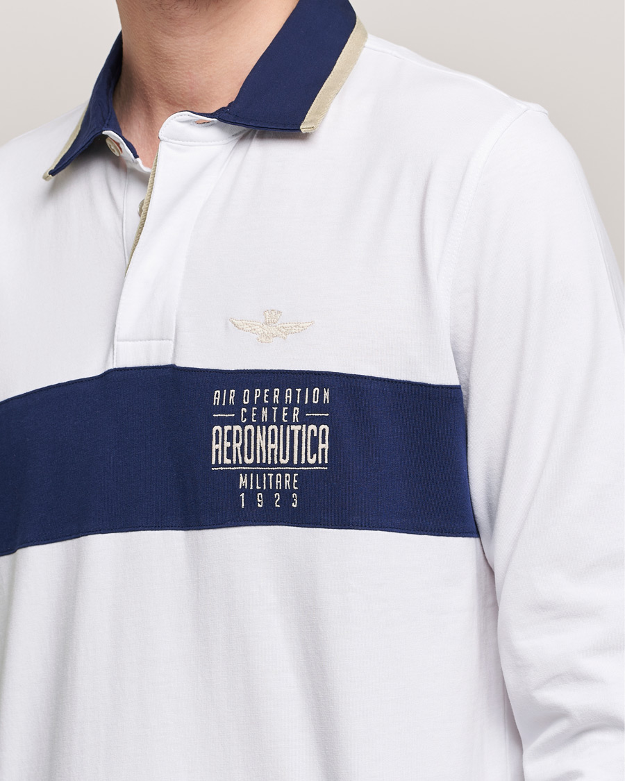 Men | Sweaters & Knitwear | Aeronautica Militare | Long Sleeve Polo Off White