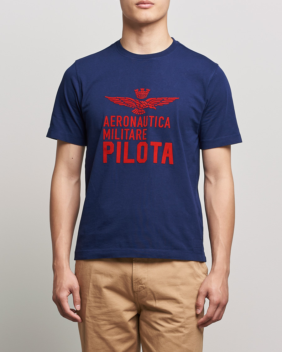 Men | T-Shirts | Aeronautica Militare | Short Sleeve Tee Blu Navy