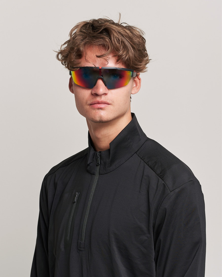 Men | Square Frame Sunglasses | Prada Linea Rossa | 0PS 03XS Sunglasses Blue/Red Mirror Lens