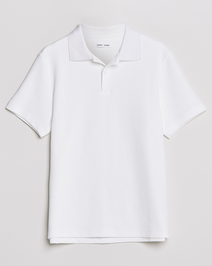 Men | Polo Shirts | Samsøe Samsøe | Samsøe & Samsøe Taranto Organic Cotton Polo White