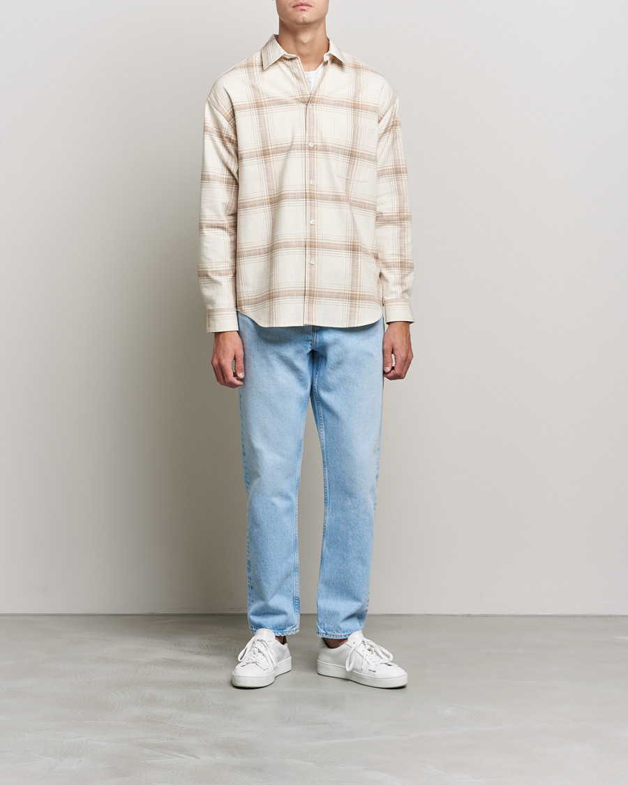 Men | Shirts | Samsøe Samsøe | Samsøe & Samsøe Luan Recycled Cotton Shirt Oatmeal