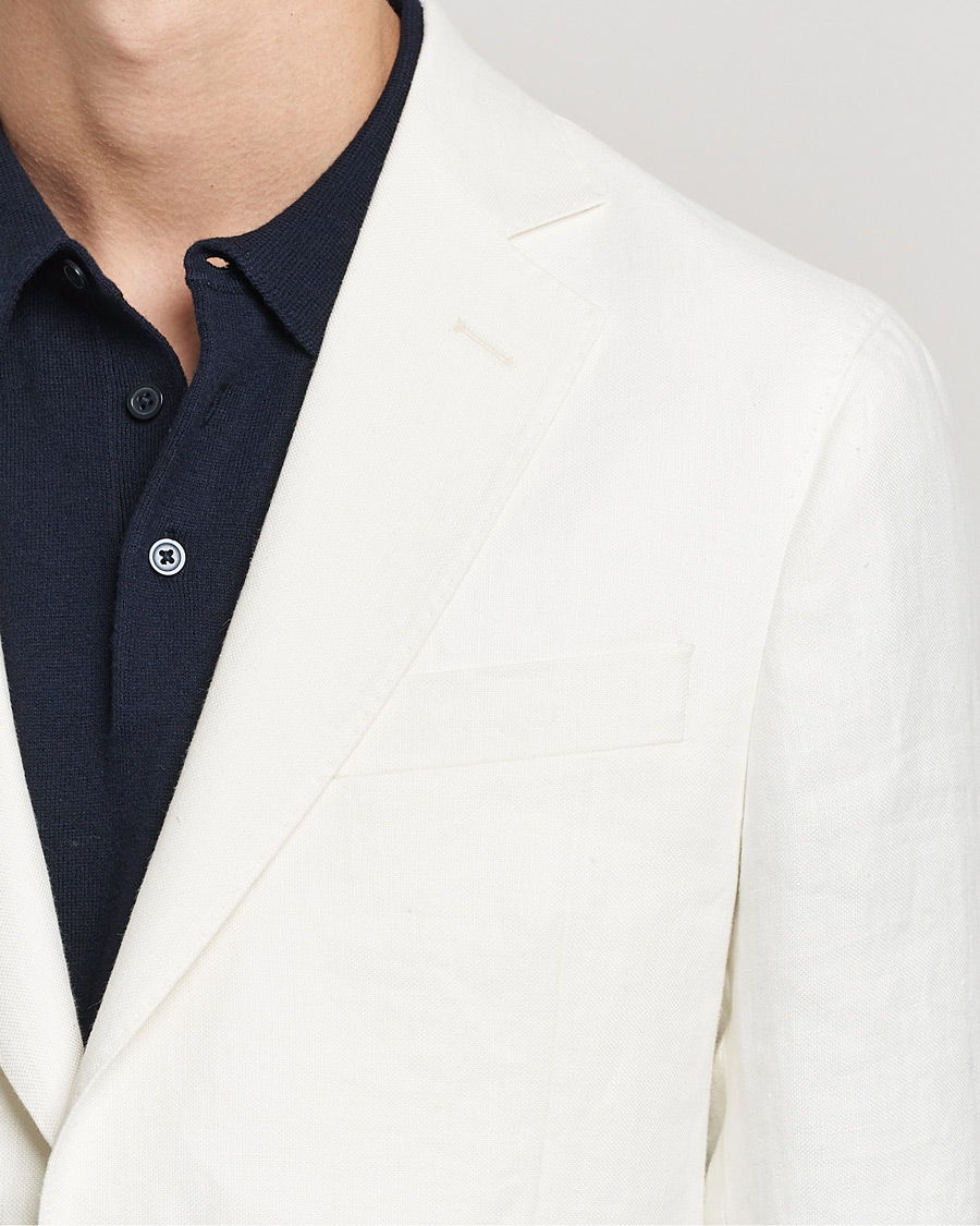 Men | Blazers | Oscar Jacobson | Fogerty Linen Blazer White