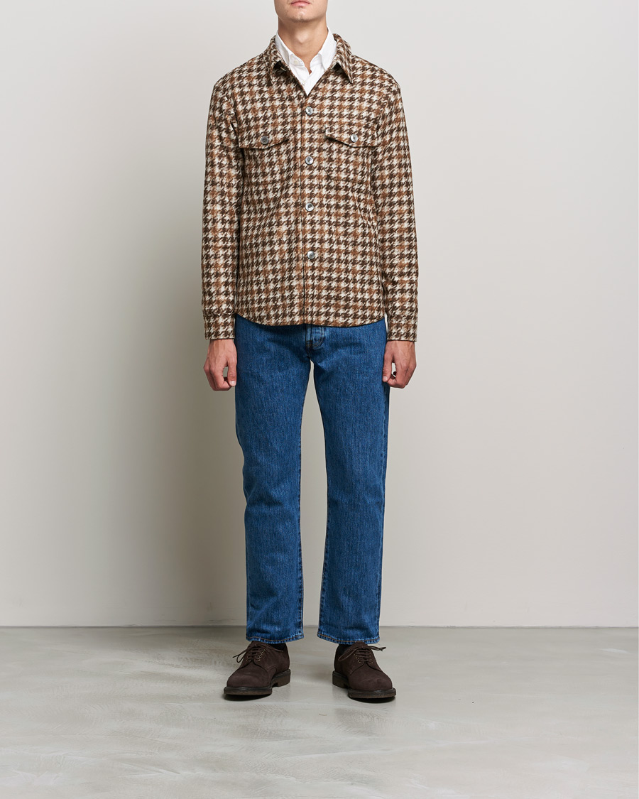 Men | Shirts | Oscar Jacobson | Milron Shirt Jacket Brown