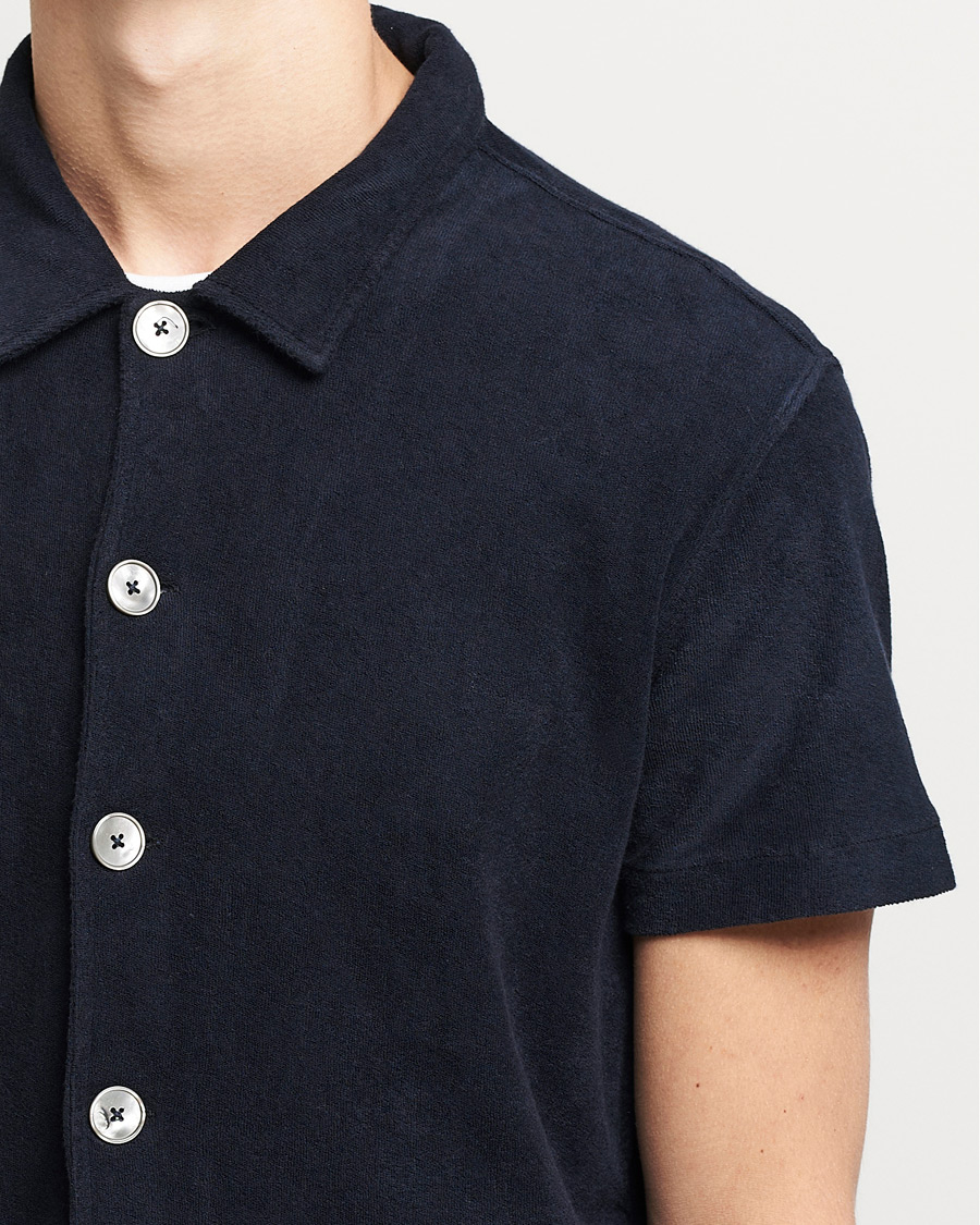 Men | Polo Shirts | Oscar Jacobson | Alwin Terry Short Sleeve Safari Polo Night Blue