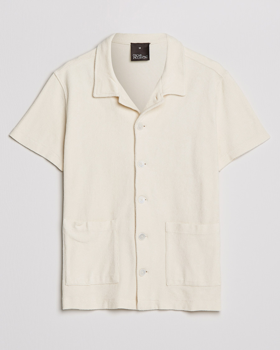 Men | Polo Shirts | Oscar Jacobson | Alwin Terry Short Sleeve Safari Polo Creme
