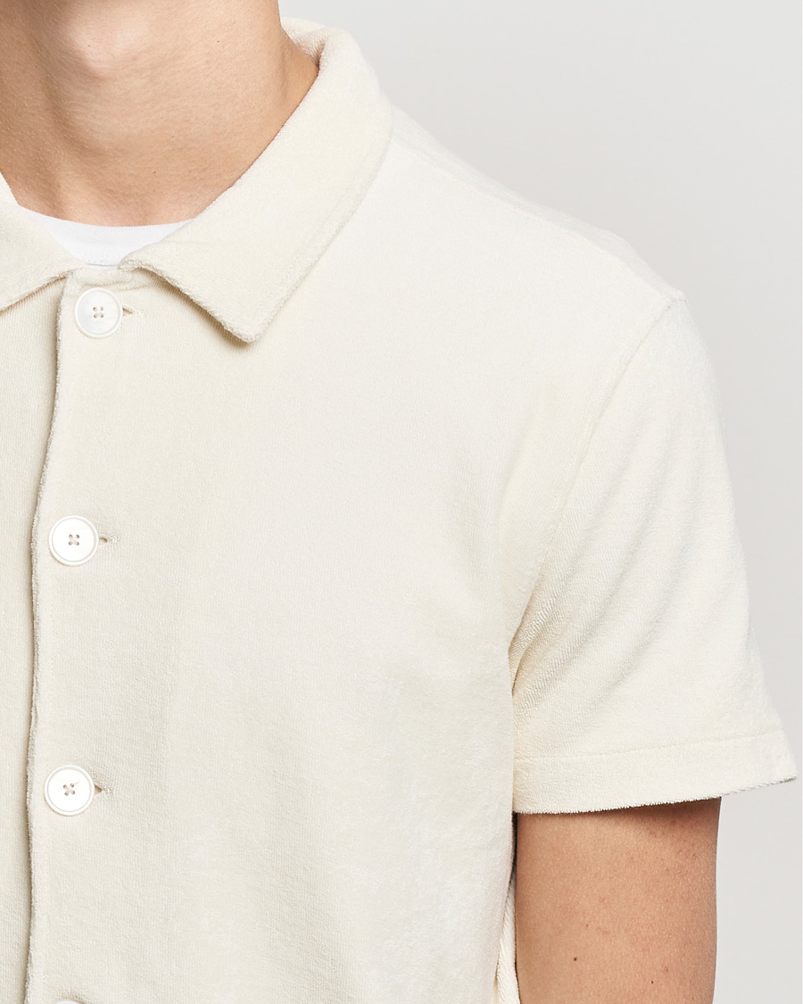 Men | Polo Shirts | Oscar Jacobson | Alwin Terry Short Sleeve Safari Polo Creme