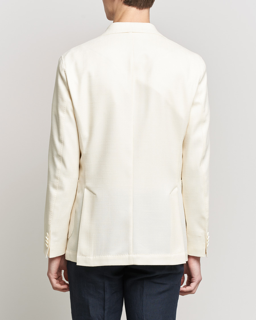 Men | Blazers | Oscar Jacobson | Ferry Merino/Silk Patch Pocket Blazer Creme