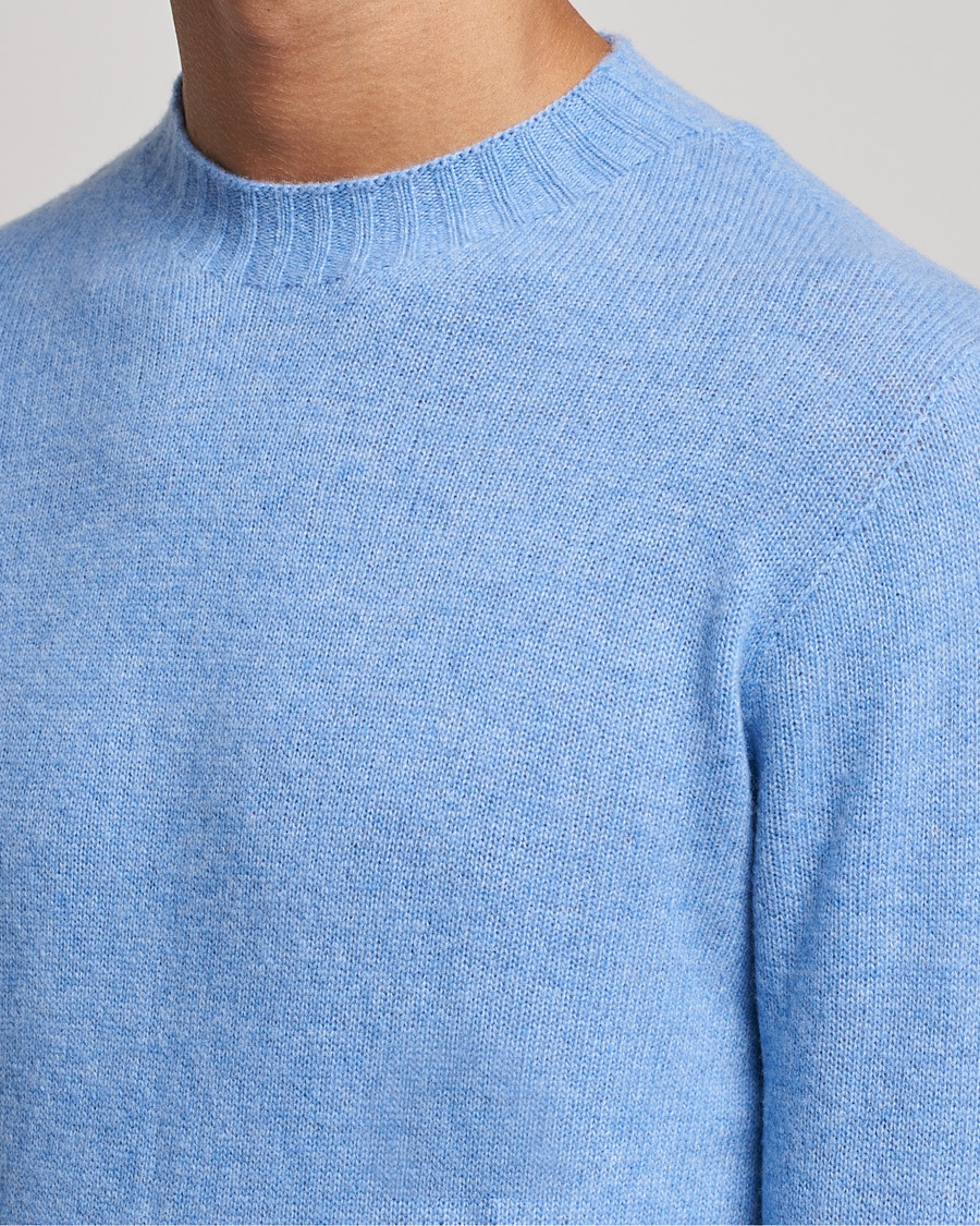 Men | Sweaters & Knitwear | Altea | Wool/Cashmere Crew Neck Sweater Light Blue